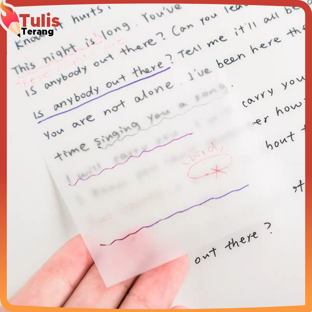 

Kertas Memo Transparan Isi 50 Lembar Waterproof Untuk Kantor Sekolah / Sticky Note Tempel Tahan Air / Label Stickers Catatan Bening Tulis Terang A87