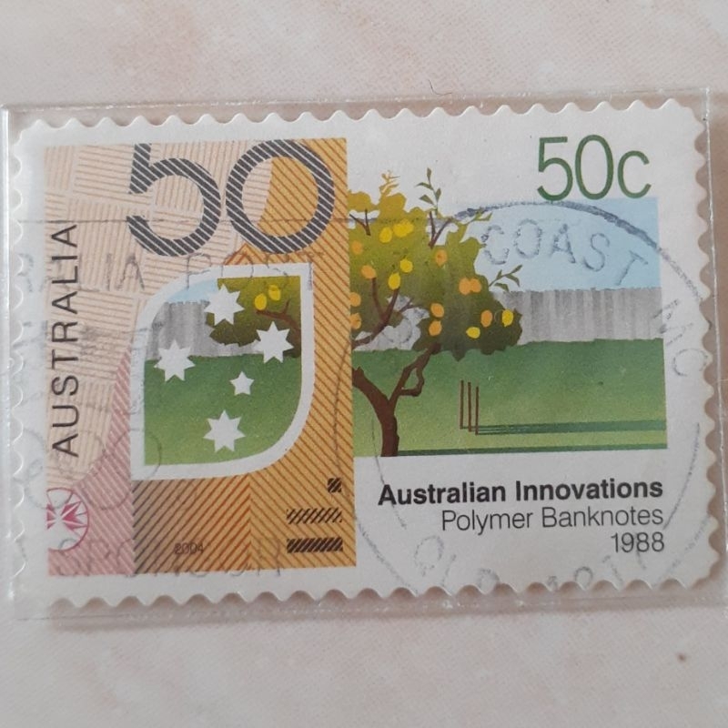 

Perangko Australia Australian Innovations (Polymer Banknotes, 1988) Tahun 2004