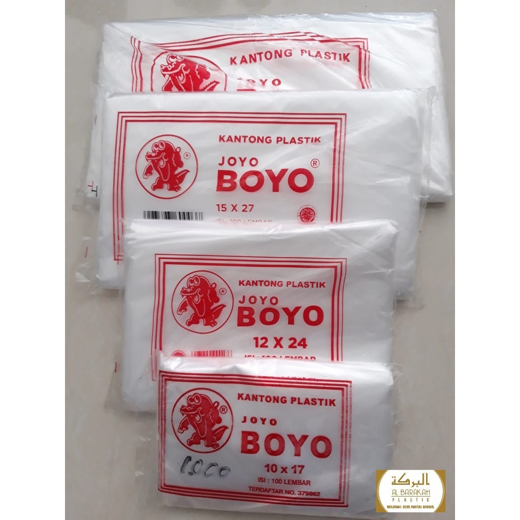 

PLASTIK JOYO BOYO HD UKURAN 1 KG, 8 0NS, 1/2 KG, 1/4 KG
