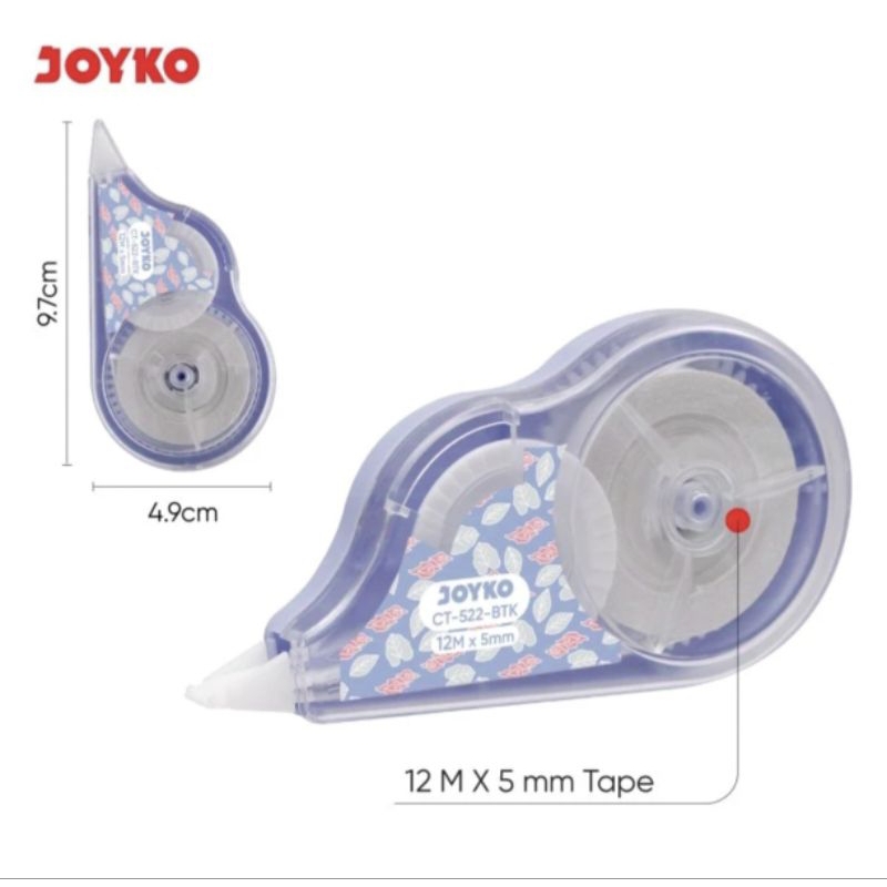 

correction Tape Joyko batik ct-522-btk 12 meter (2pcs)