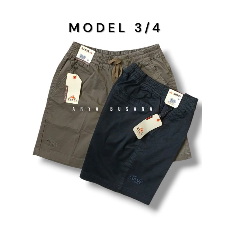 CELANA KENDY PENDEK PRIA PINGGANG KARET ORIGINAL PREMIUM | CELANA KENDY