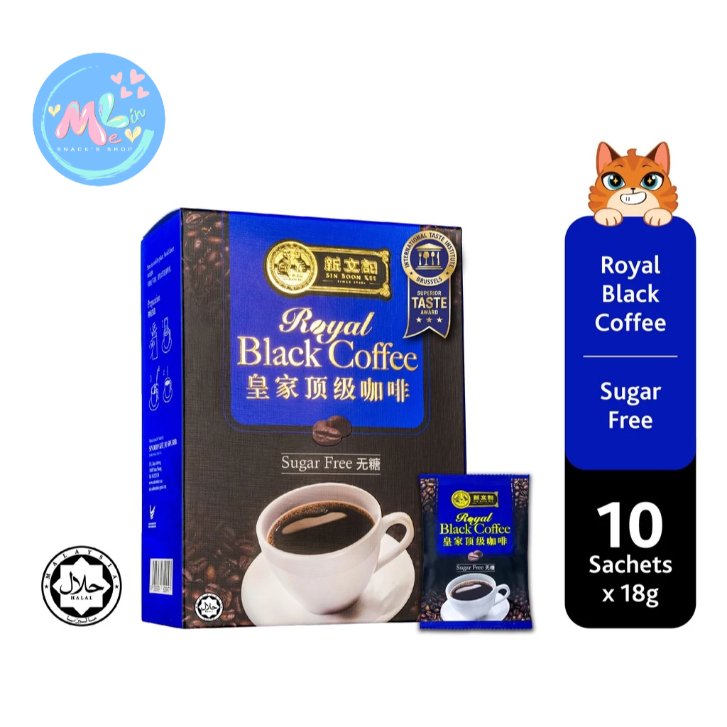 

[HALAL] Sin Boon Kee Premium ROYAL BLACK COFFEE Sugar Free ｜Kopi Tanpa Gula Kosong｜18g x 10 Sachets kopi premium malaysia