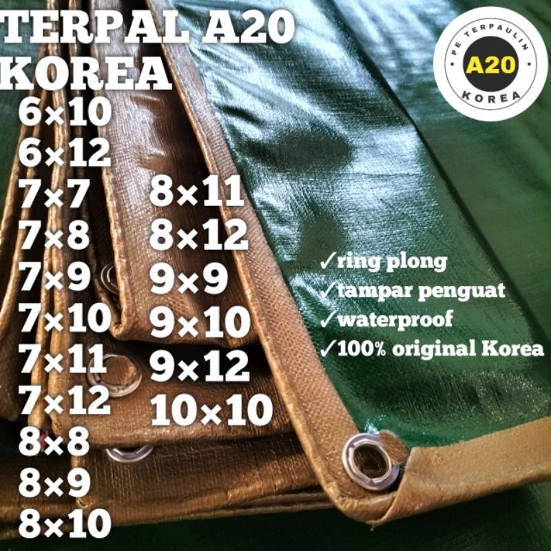 terpal tenda type A-20 Korea custom ukuran