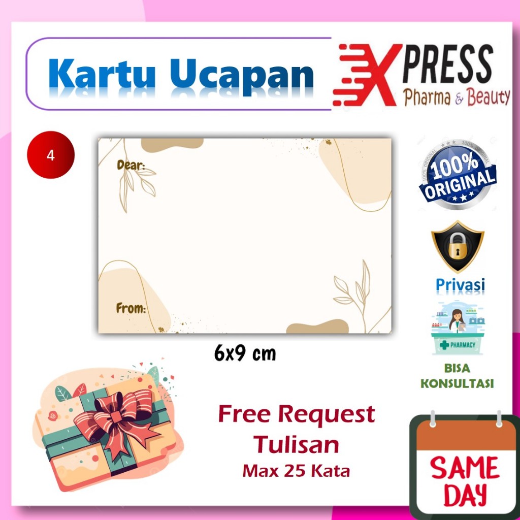 

⚡XPRESS⚡ KARTU UCAPAN Gift Card Bisa request Tulisan Zx