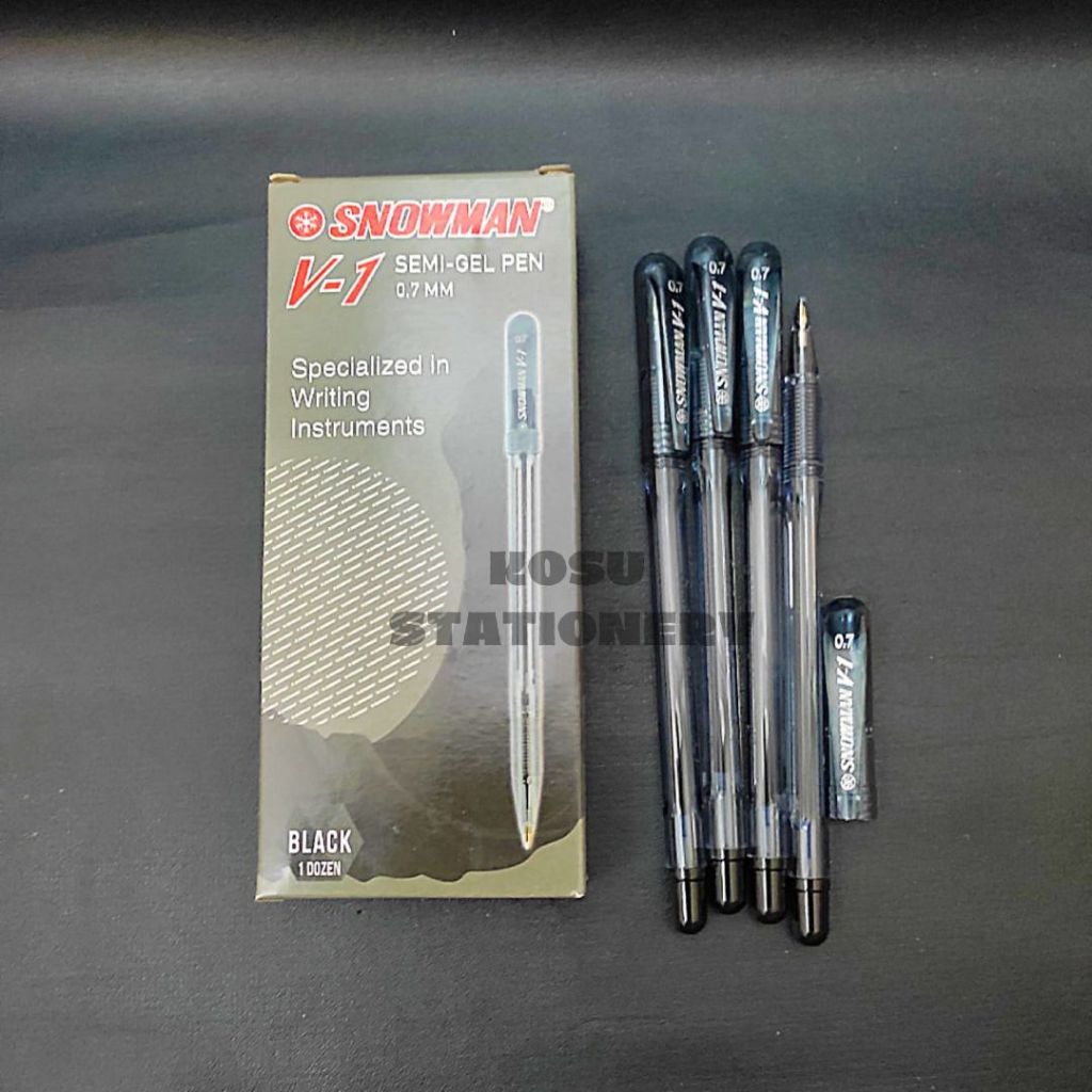 

BOLPEN / BALLPOINT / PULPEN / POLPEN SNOWMAN V1 HITAM