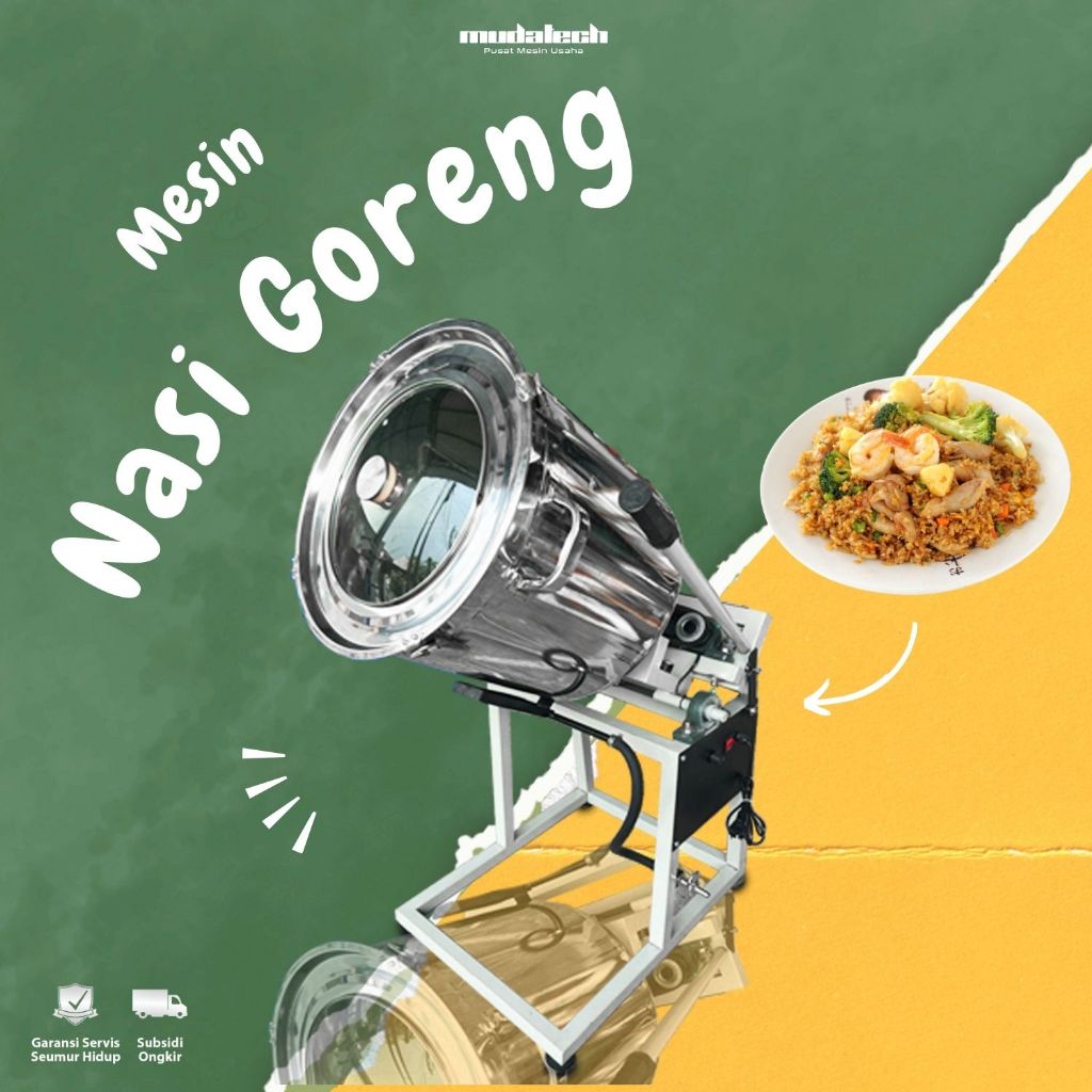 Mesin Penggoreng Nasi Goreng Pengaduk Mie Goreng Otomatis