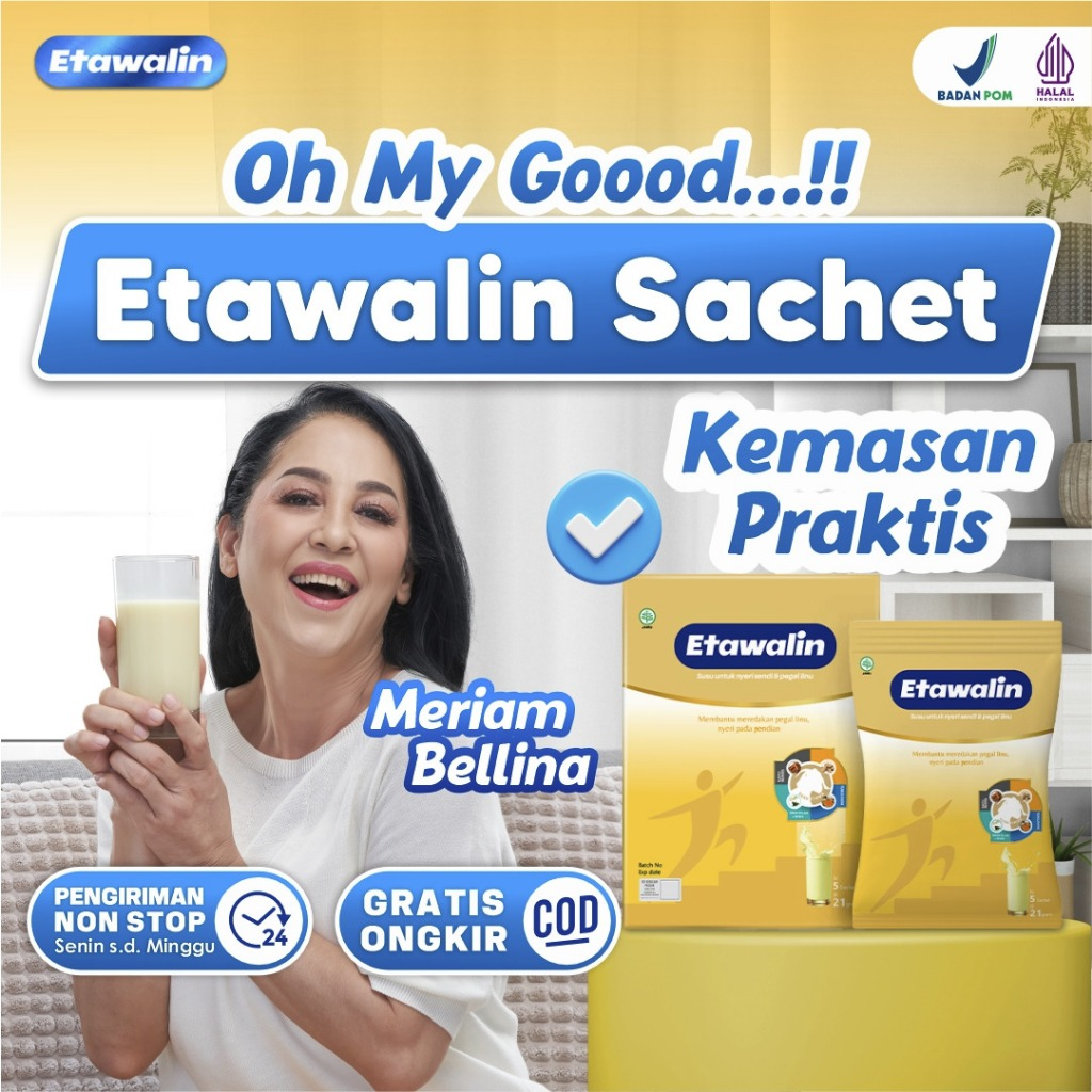 

Etawalin 5 Sachet - Praktis Atasi Kesemutan Cram Nyeri Persendian Pegal Linu Original Bpom