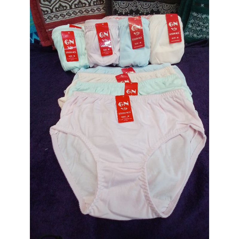 CELANA DALAM WANITA GOLDEN NICK 381 karet pinggang zigzat(Size M-4L)/6pcs