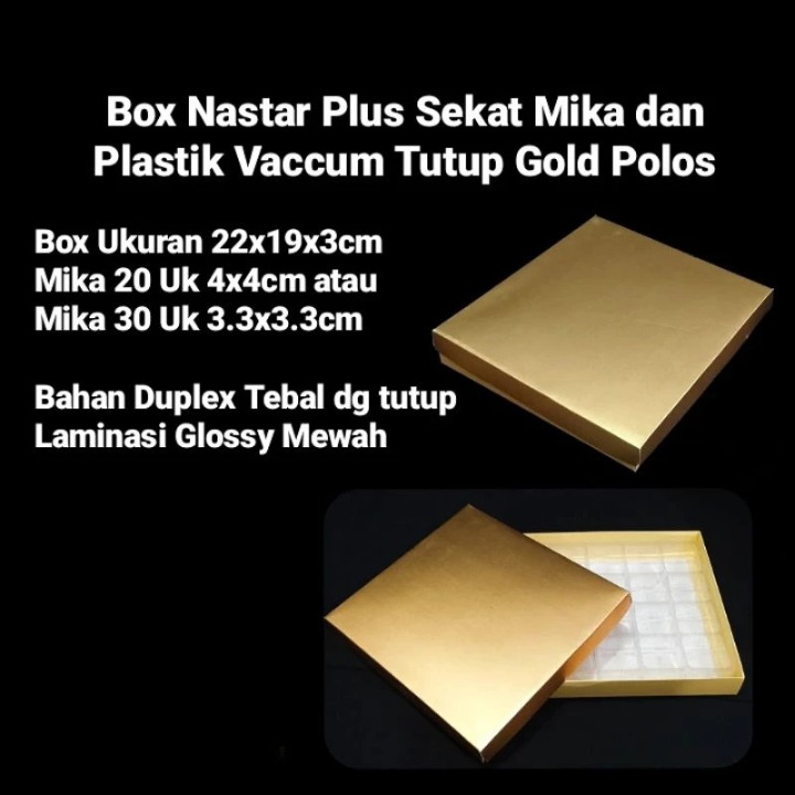 

1 Pack Isi 3 Pcs Box Nastar Imlek Tutup Merah Plus Sekat Mika Vacuum Ukuran 22x19x3cm