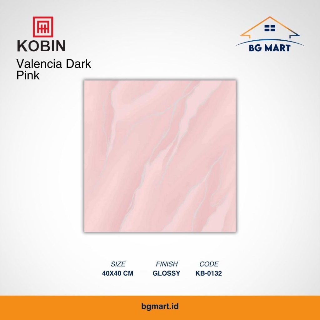 KOBIN Keramik Lantai 40x40 Valencia Dark Pink KW A