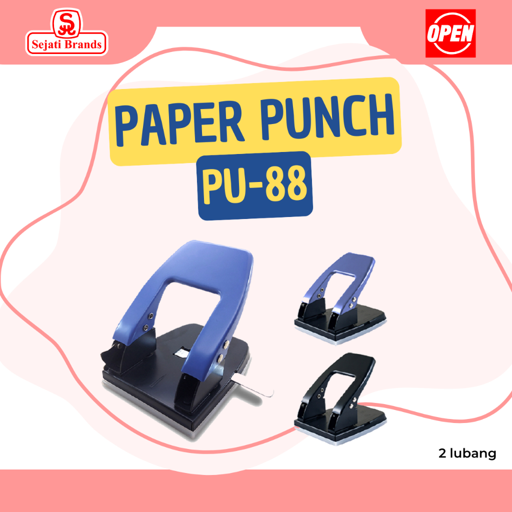 

OPEN Paper Punch PU-88 (2 Hole) Pembolong Kertas