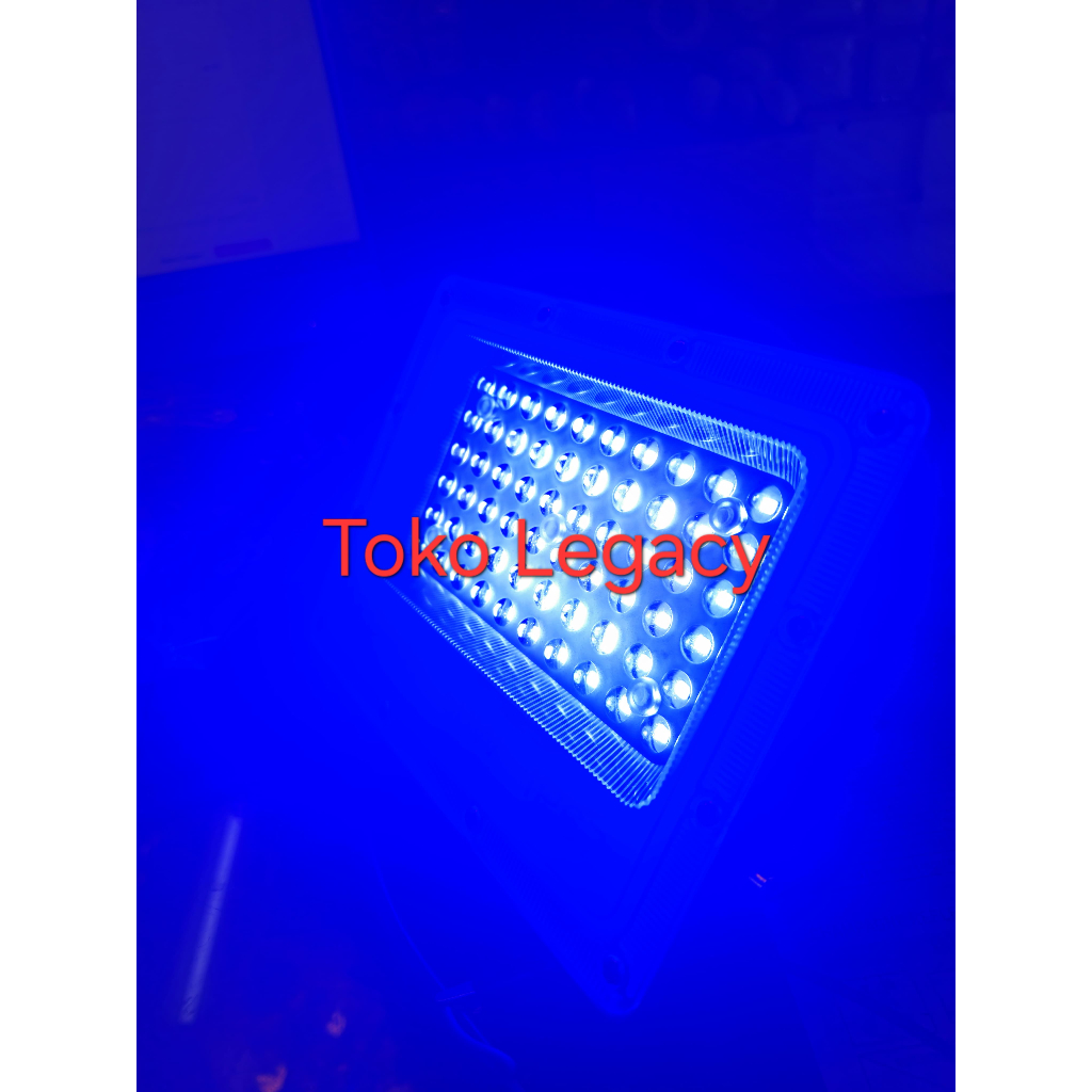 LAMPU SOROT DEKORASI / AQUARIUM LED 50 WATT BIRU WITH LENSA WATT MURNI JANGKAUAN JAUH IP67