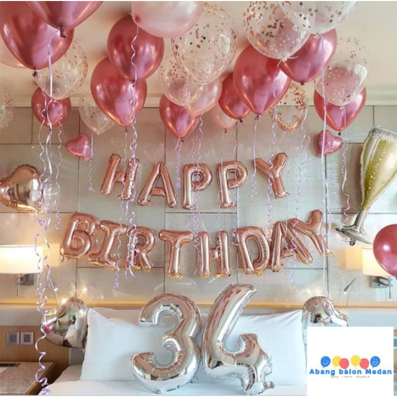 Dekorasi Ulang Tahun Romantis Rose Pink & Pink