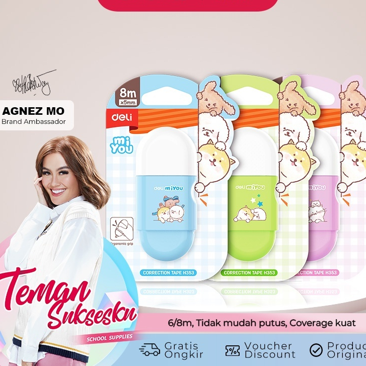 

Deli Correction Tape EH352 - Correction Tape Deli - Stipo Kertas Deli