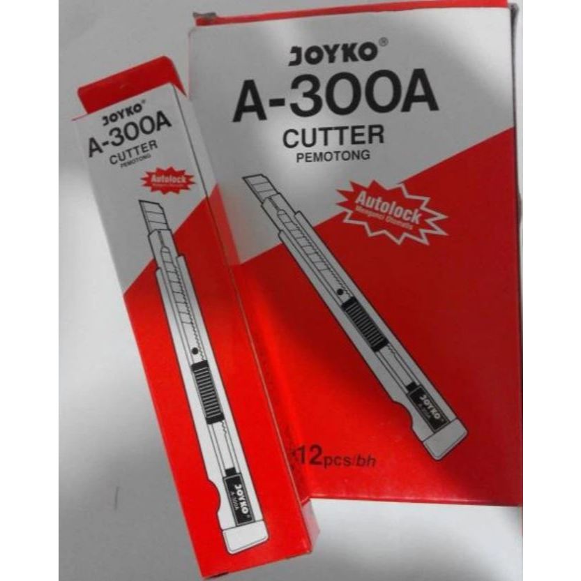 

JOYKO CUTTER KECIL PISAU POTONG PEMOTONG KERTAS SILET A-300A [12PCS]