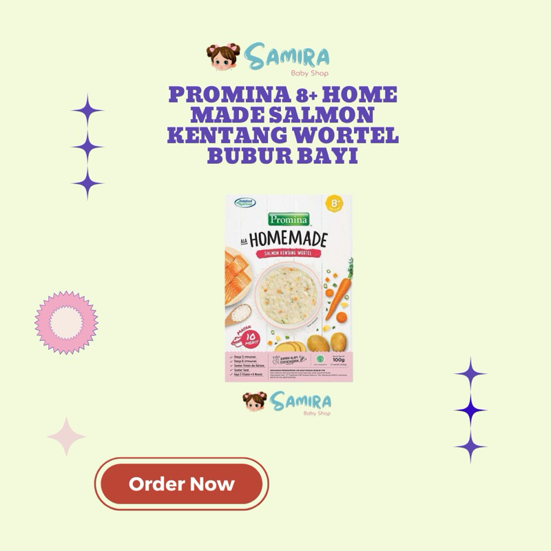 

Promina 8+ Home Made Salmon Kentang Wortel Bubur Bayi/Makanan Bayi