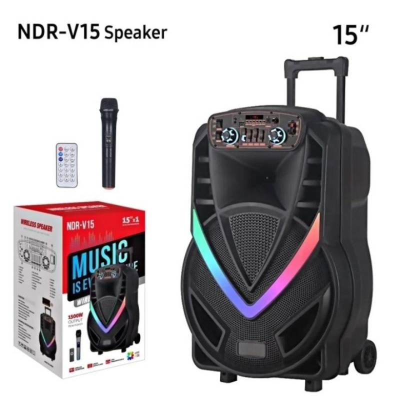 BATAM - NDR V15 V 15 speaker portable meeting bluetooth trolley 15 inch suara super mantap