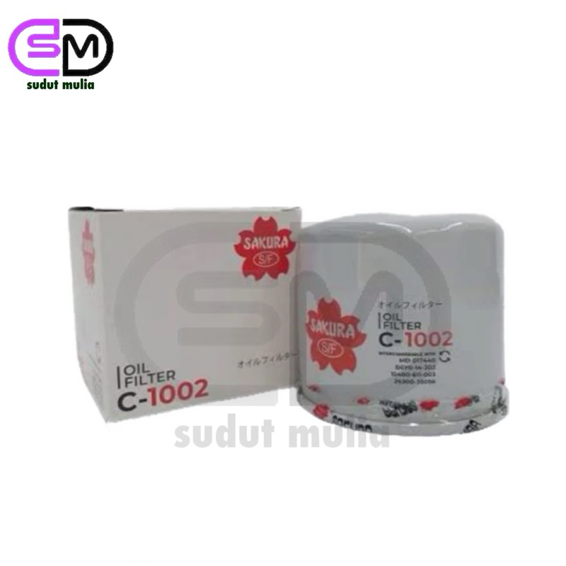 SAKURA C-1002 OIL FILTER C 1002 C1002 MD 017440 B6Y0-14-302 15400-611-003