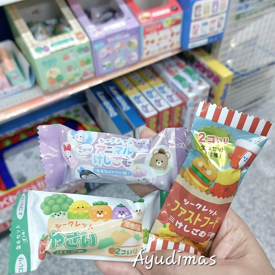 

Blind Bag Japan Eraser - Food - Animal - Vegetable - penghapus / setip