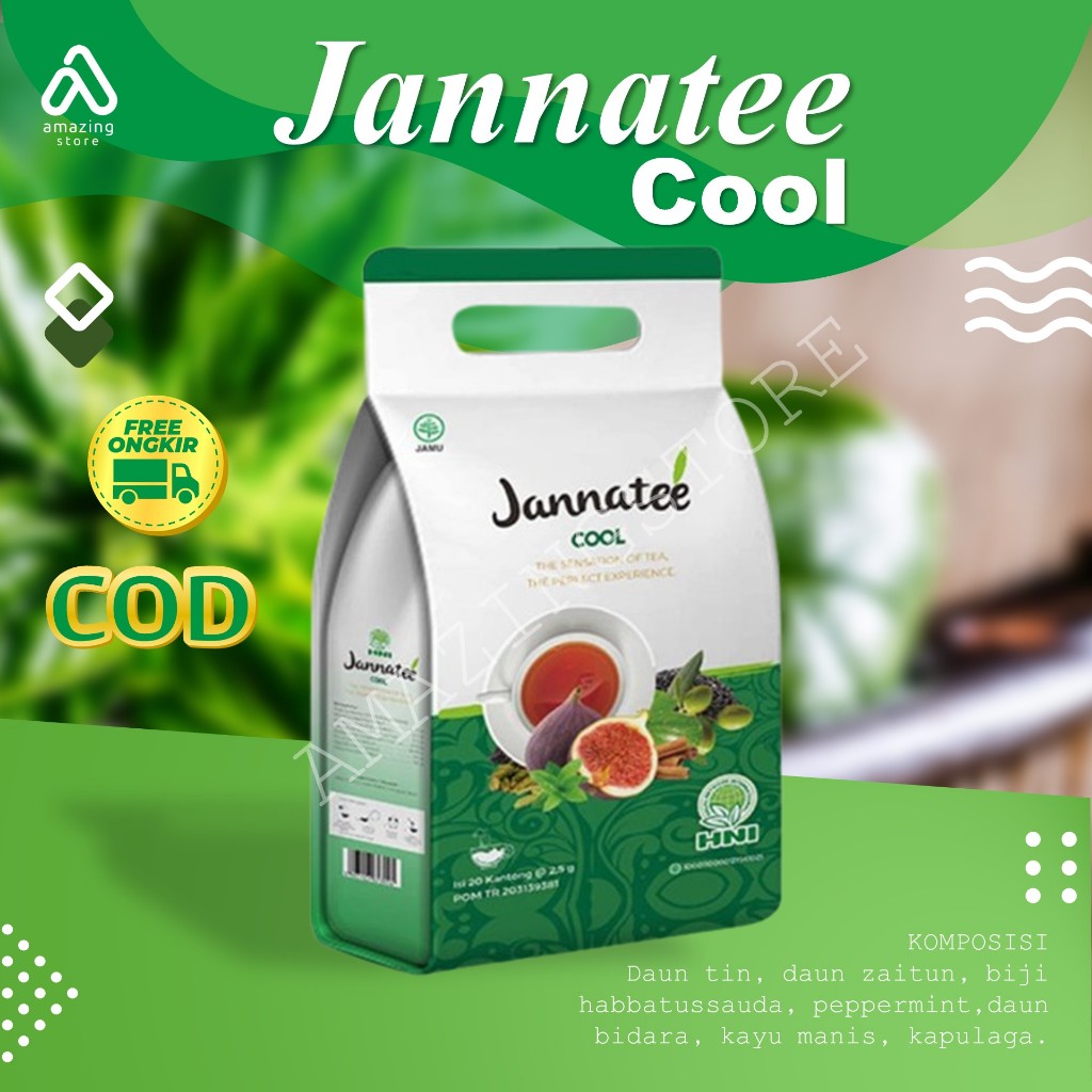 

JANNATEA COOL HNI HPAI Teh Herbal isi 20 kantong Dapat Melancarkan Darah mengatasi asam Lambung