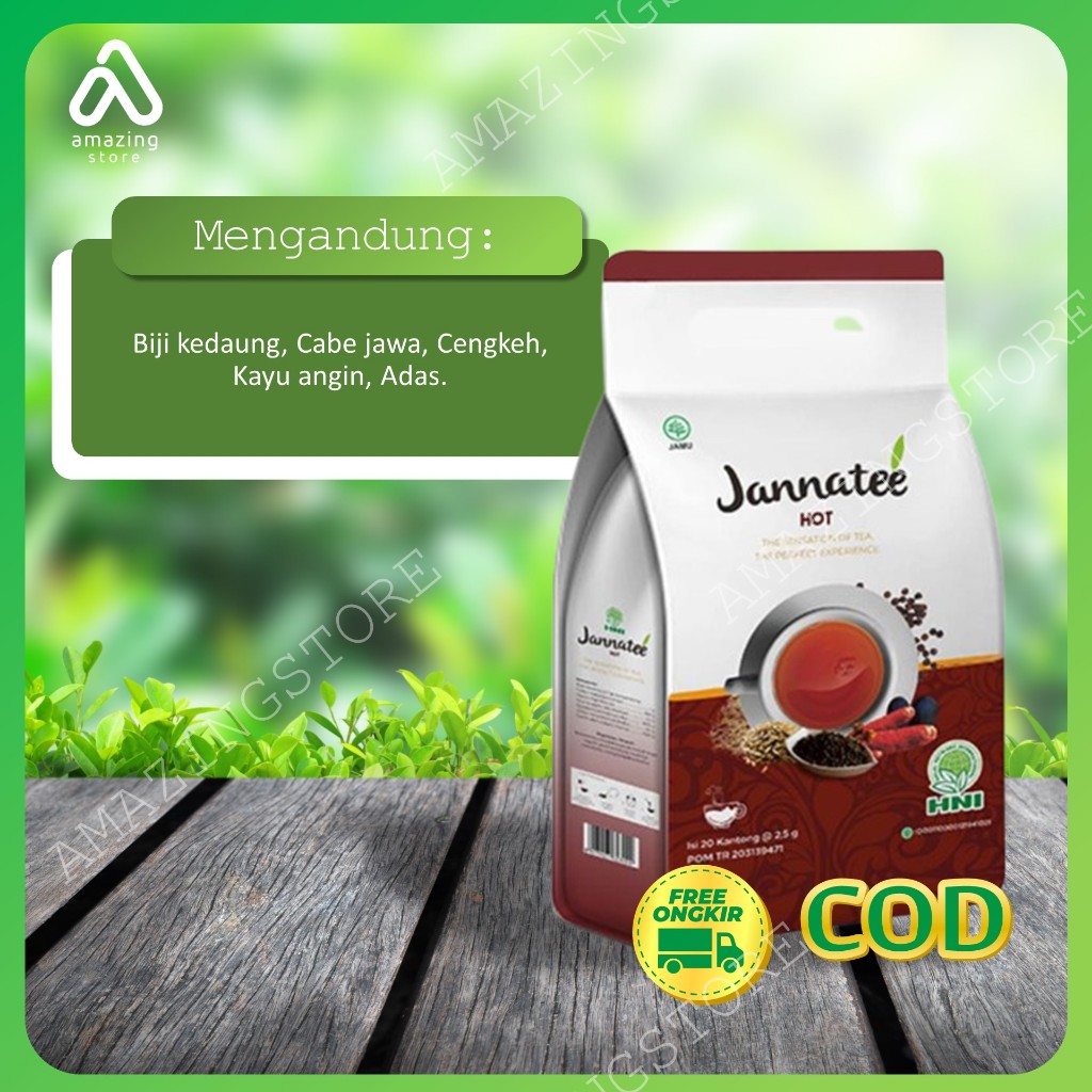 

Teh Herbal JANNATEA HNI HPAI - JANNATEA HOT | Meredakan masuk angin mual dan asam lambung