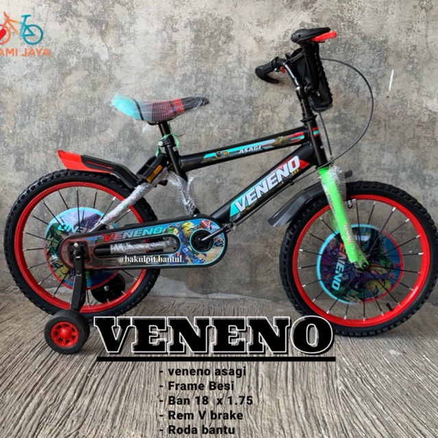 Sepeda anak cowok BMX ring 18 veneno interbike foster |Sepda anak cowok roda 4 | Sspeda BMX