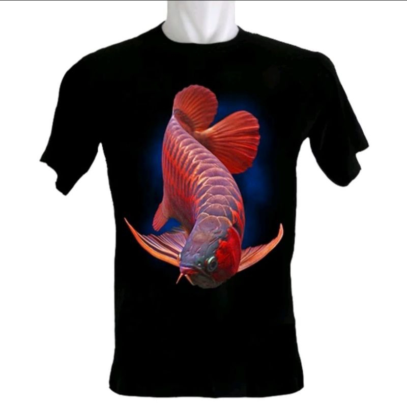 KAOS ARWANA MERAH CORAK UNGU