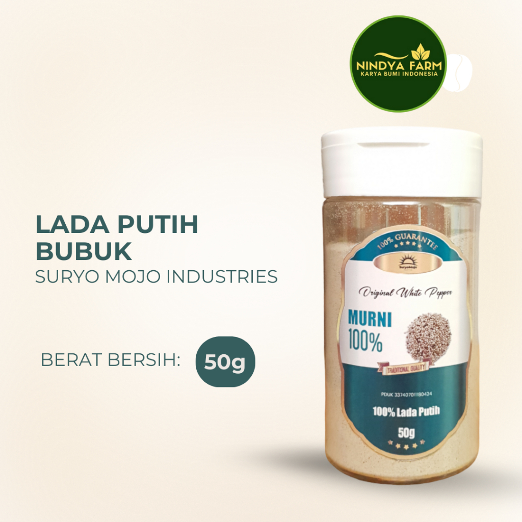 

NINDYA FARM LADA PUTIH | LADA PUTIH BUBUK | 100% AUTHENTIC