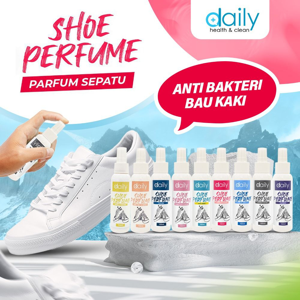 

DAILY Shoe Parfum 100ml Parfum Pengharum Sepatu Anti Bakteri.