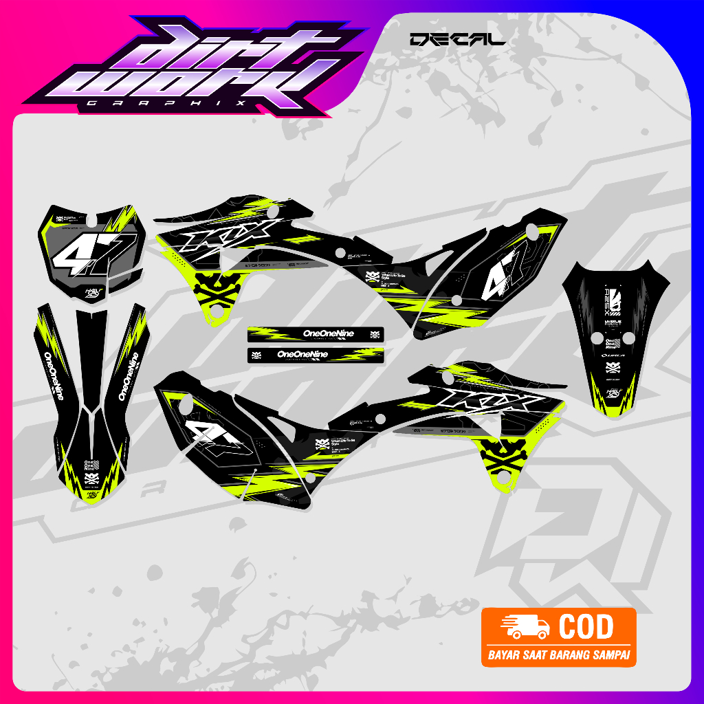 DECAL KLX GORDON FULLBODY STABILO HOLOGRAM CHROME GLOSSY BY DIRTWORK