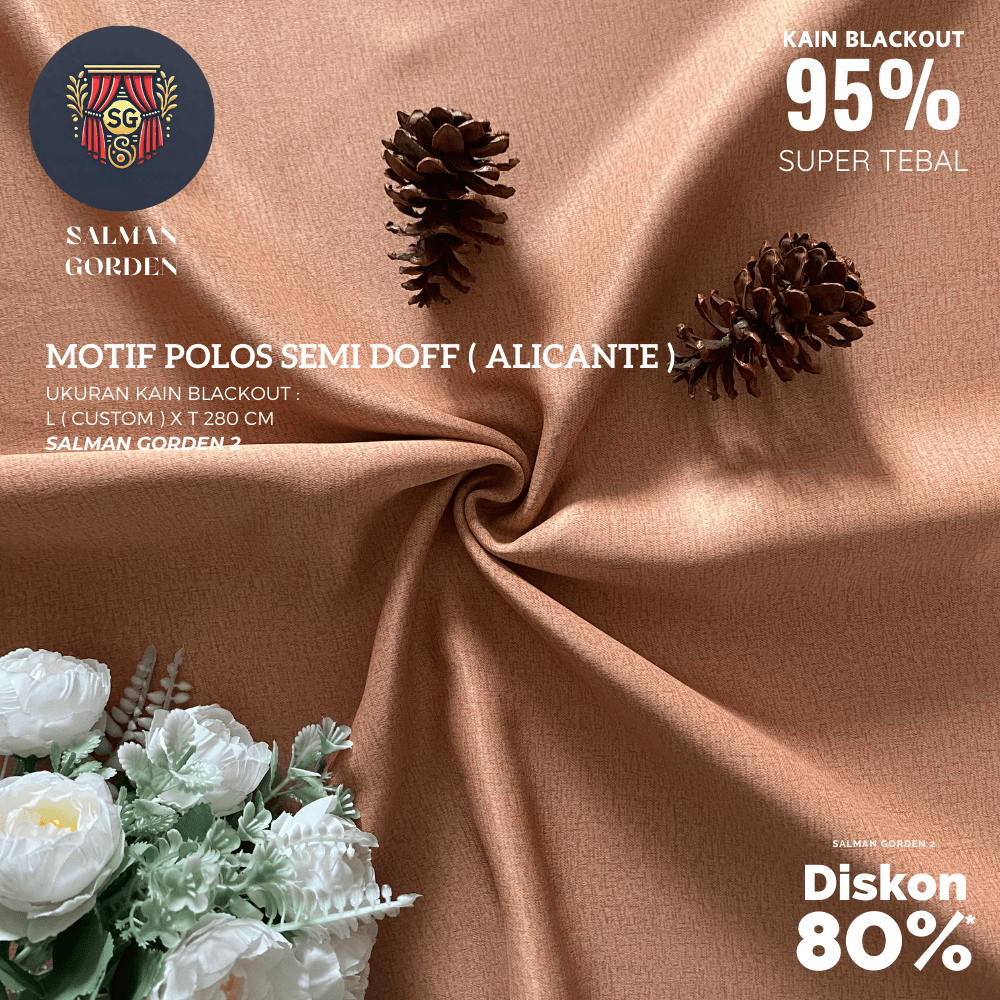 KAIN GORDEN BLACKOUT POLOS METERAN CUSTOM MOTIF POLOS SEMI DOFF ( KAIN BLACKOUT 85% - 95% - KODE ALI