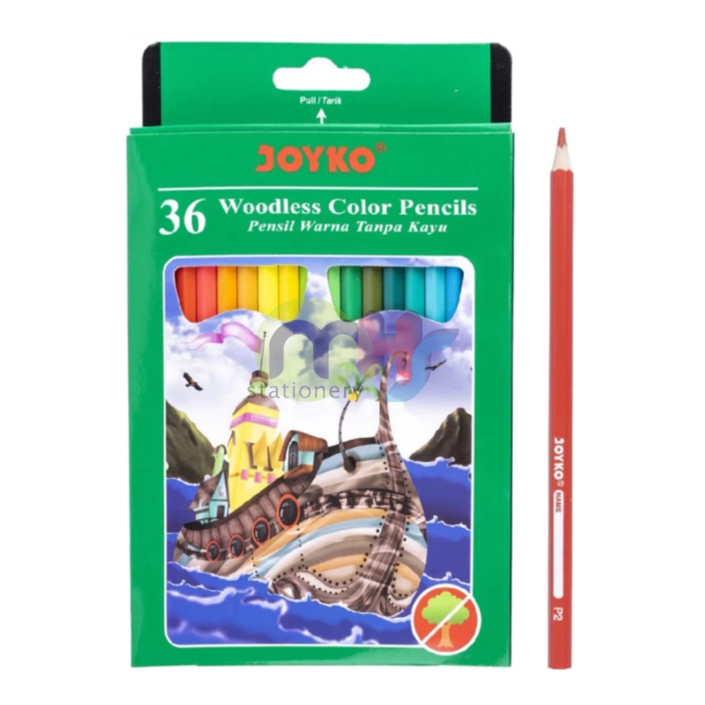 

Color Pencil Pensil Warna Joyko CP-122 1 Set Isi 36 Warna Pensil Warna Tanpa Kayu Stationery