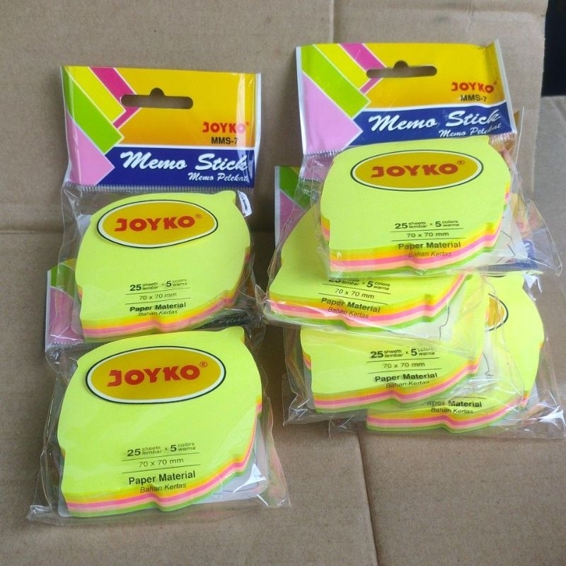 

Memo Sticky Notes Joyko MMS 7 25set x 5 Warna 70x70 mm