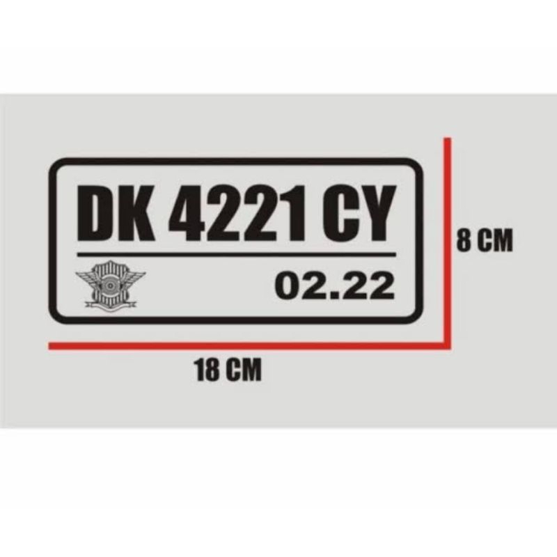 Cutting Sticker Plat Nomor Motor Stiker Nopol Motor