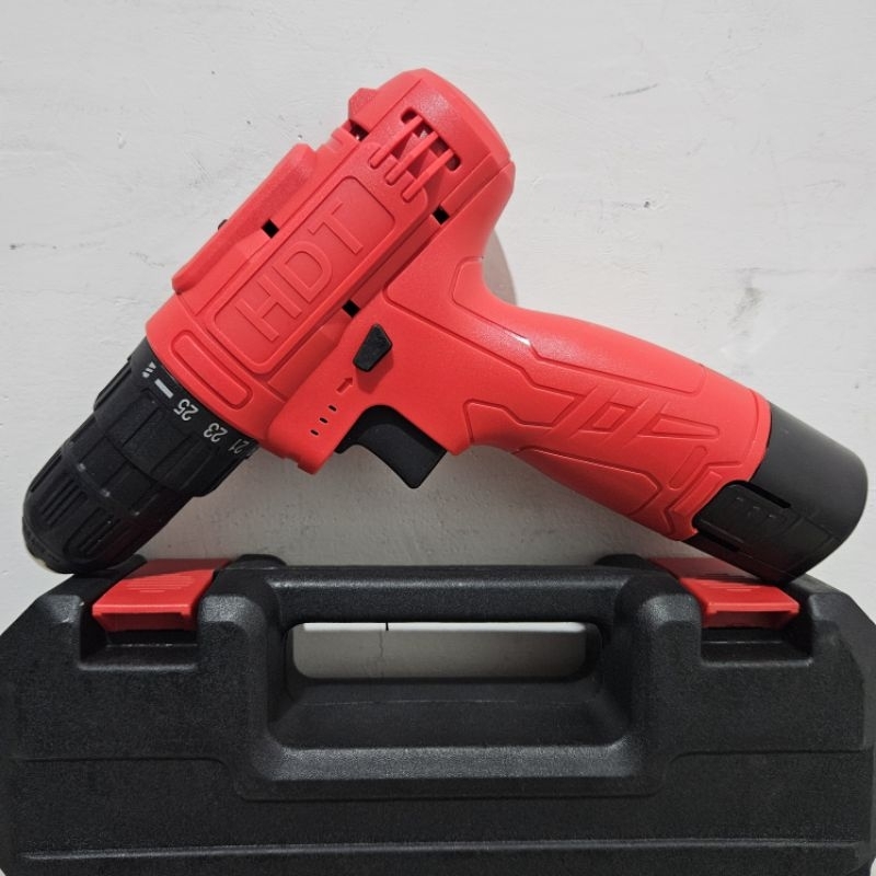 Mesin Bor Cas Baterai HDT CDD405 Cordless Drill / Driver Set Putra Inti