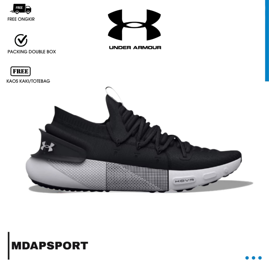 Under Armour HOVR Phantom 3 Mens Running Shoes - Black White