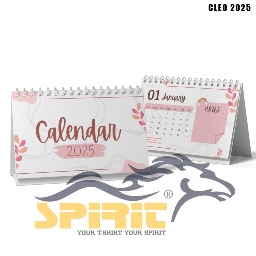 

Kalender Meja 2025 Full Color / Kalender Duduk 2025 Aestetik Cleo Tahun 2025