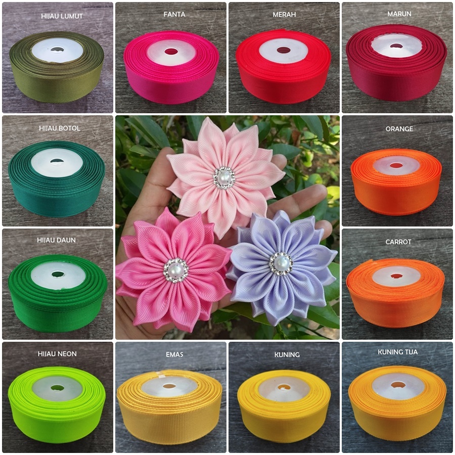 

PGP-805 : Pita Grosgrain Polos 1 inch (2,5 cm) per ROL