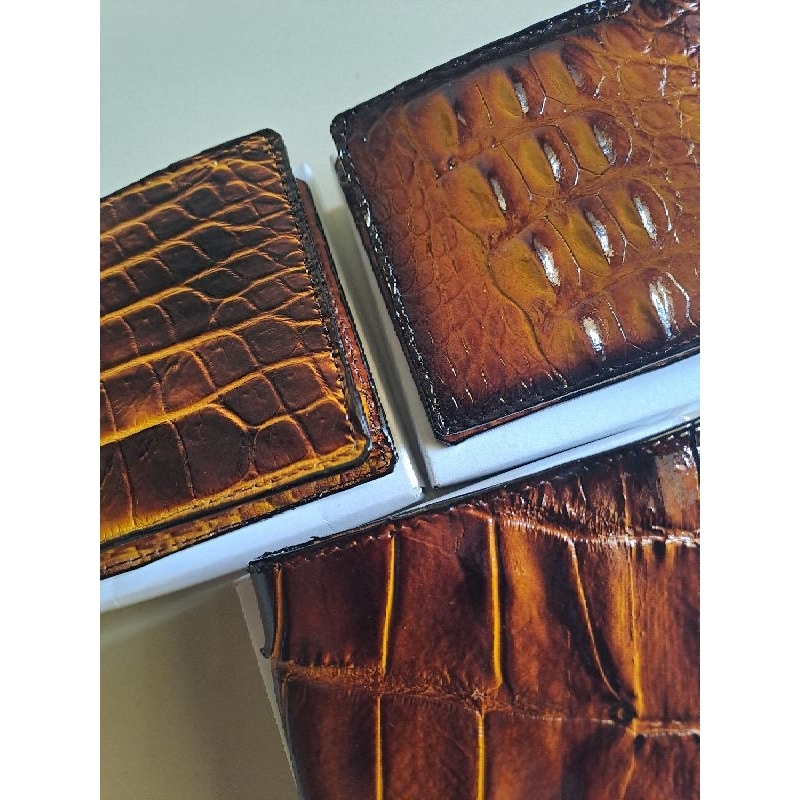 Termurah Dompet pendek kulit buaya handmade asli Papua