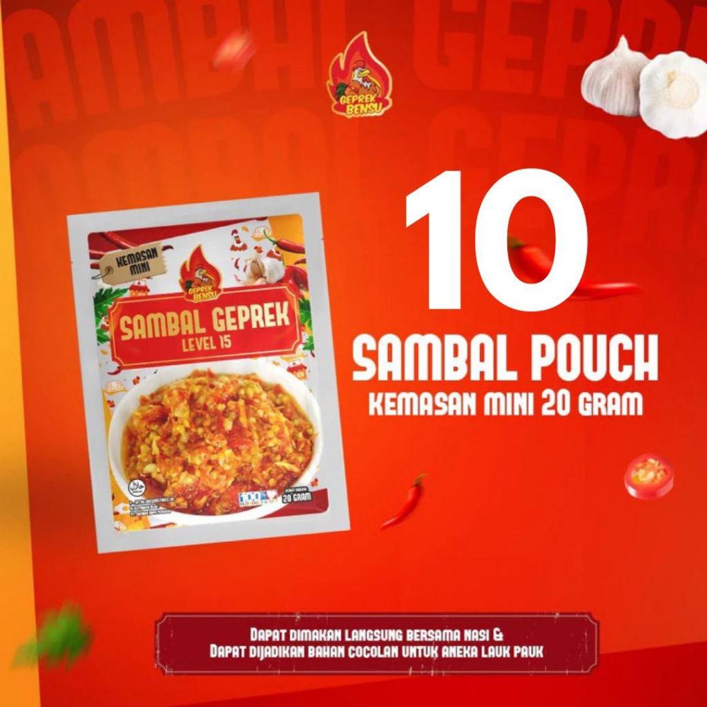 

(GBI) 10 Pcs SAMBAL GEPREK ORIGINAL LEVEL 15 Juara Dunia by JRD