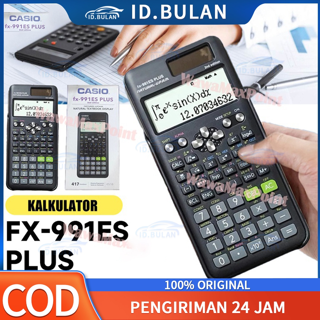 

Kalkulator Scientific Casio ilmiah FX-991EX/991ES-Plus Calculator Scientific Casio Kalkulator Casio Scientific 417 Fungsi/Dua Sumber Tenaga Baterai Dan Tenaga Matahari/40 Konstanta Rumus
