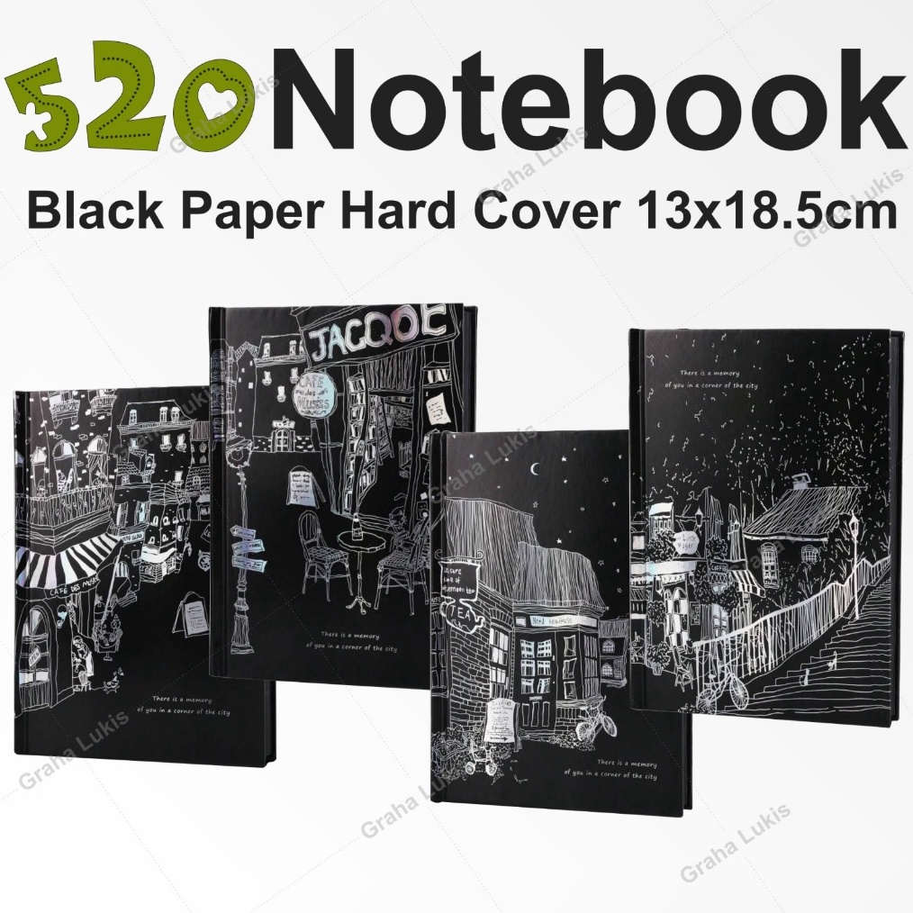 

KODE S4O 52 Notebook Black Paper Hard Cover 13x185mm