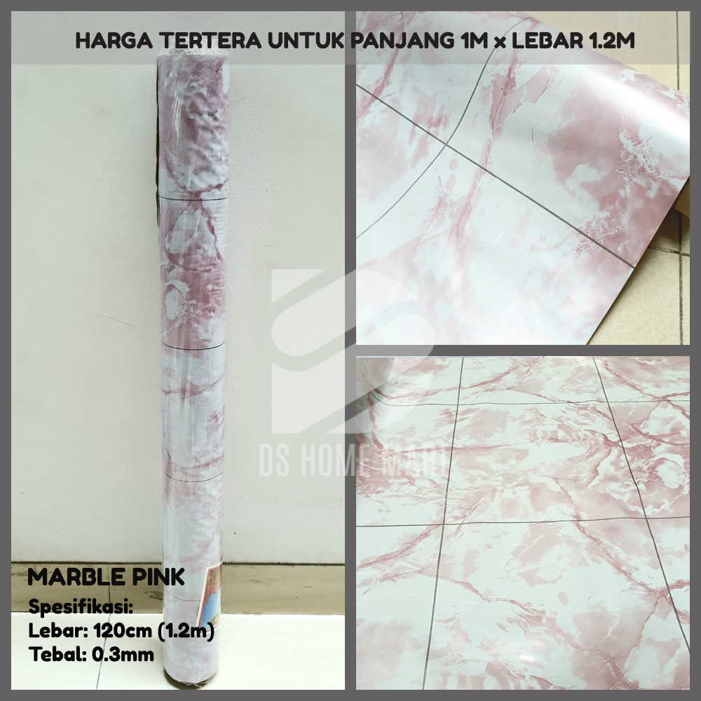 KOLEKSI MARBLE/MARMER (PER METER): Karpet Lantai Plastik Vinyl Murah Alas Meja Pengganti Keramik Dai