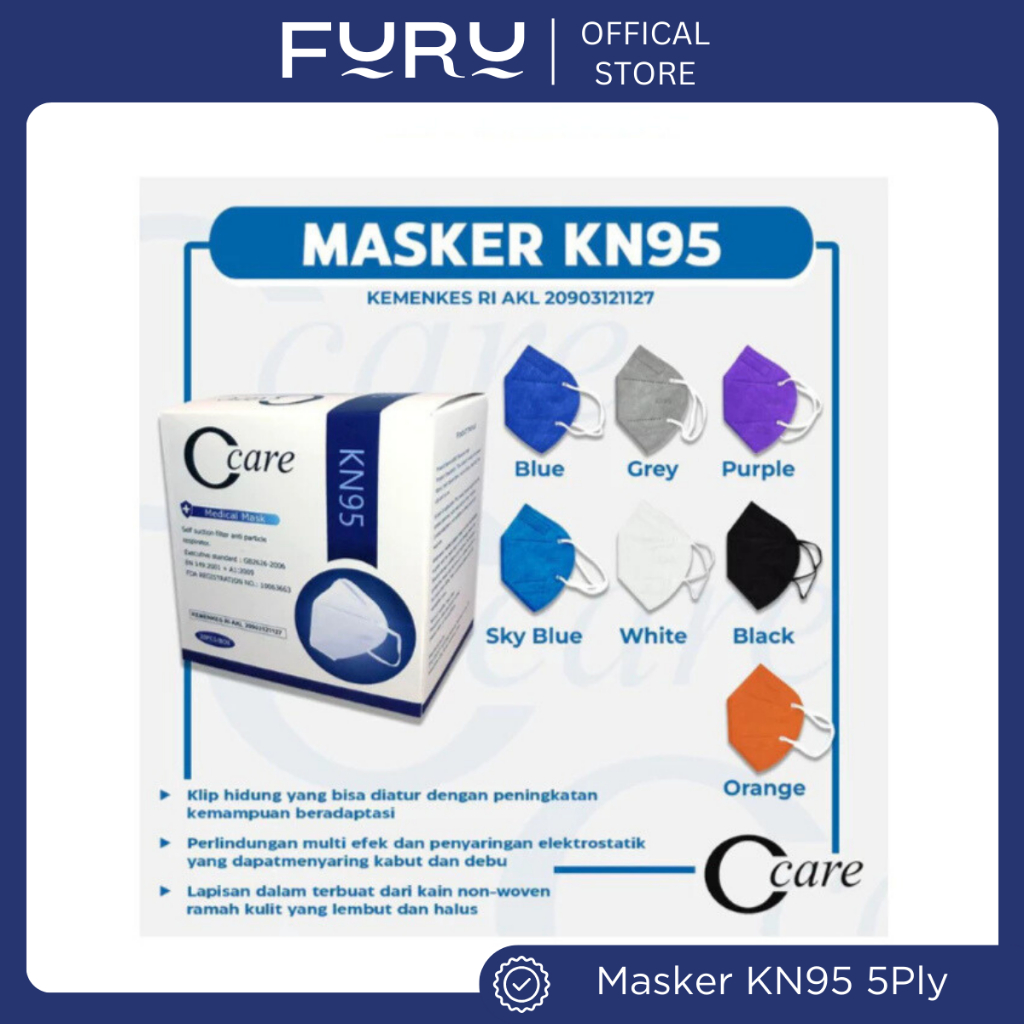 FURU Masker C-CARE KN95 5Ply ISI 20 Pcs - C CARE CCARE