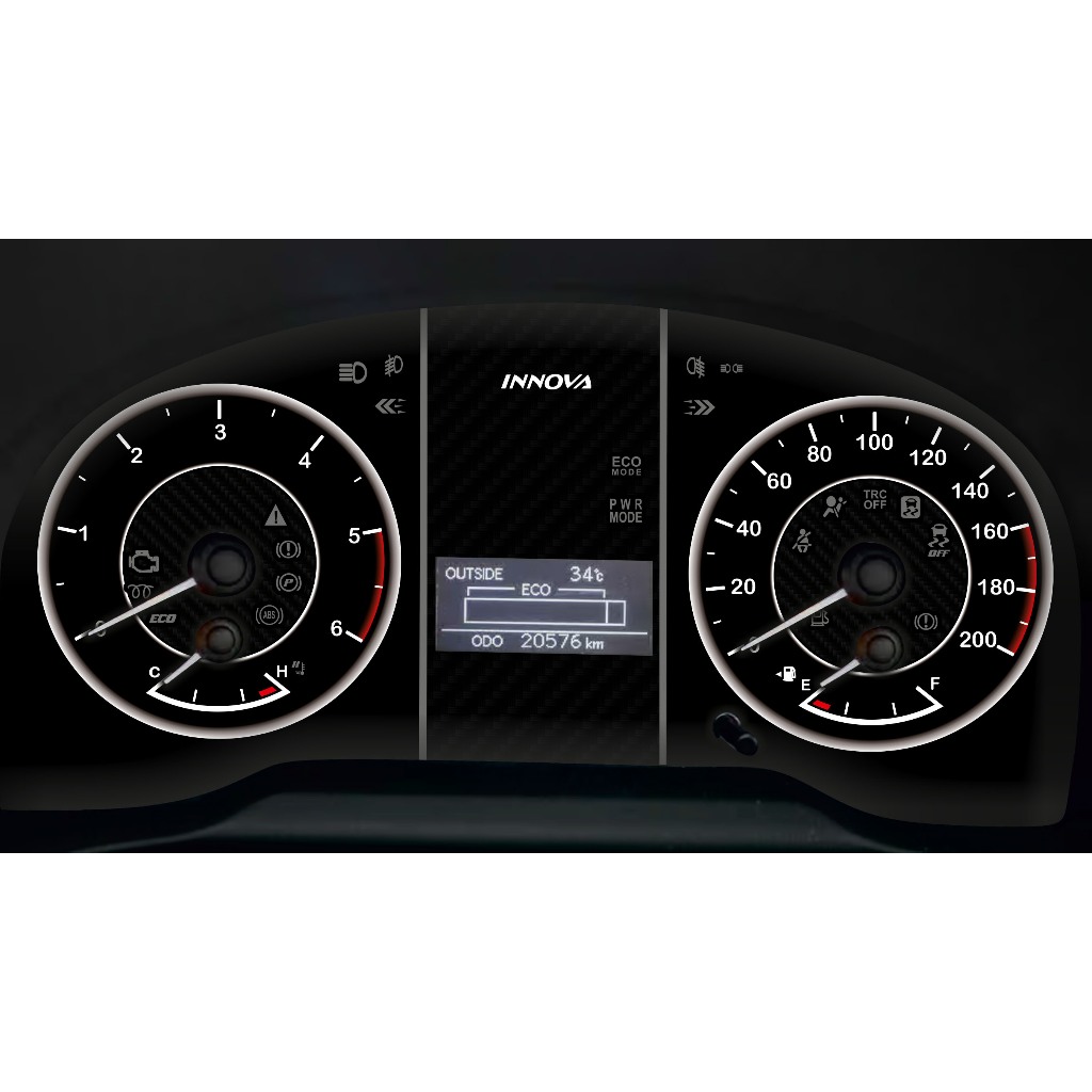 Custom Speedometer Mobil Innova Simple Series