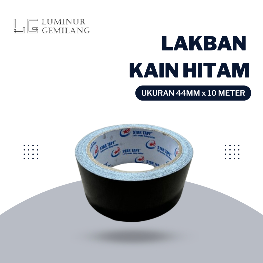 

Lakban Kain Hitam / Cloth Tape Hitam 44mm x 10meter