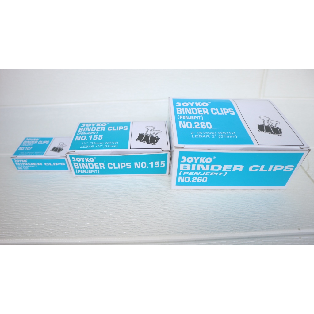 

Binder Klip Penjepit Kertas Serba Guna Per 12 Buah Joyko