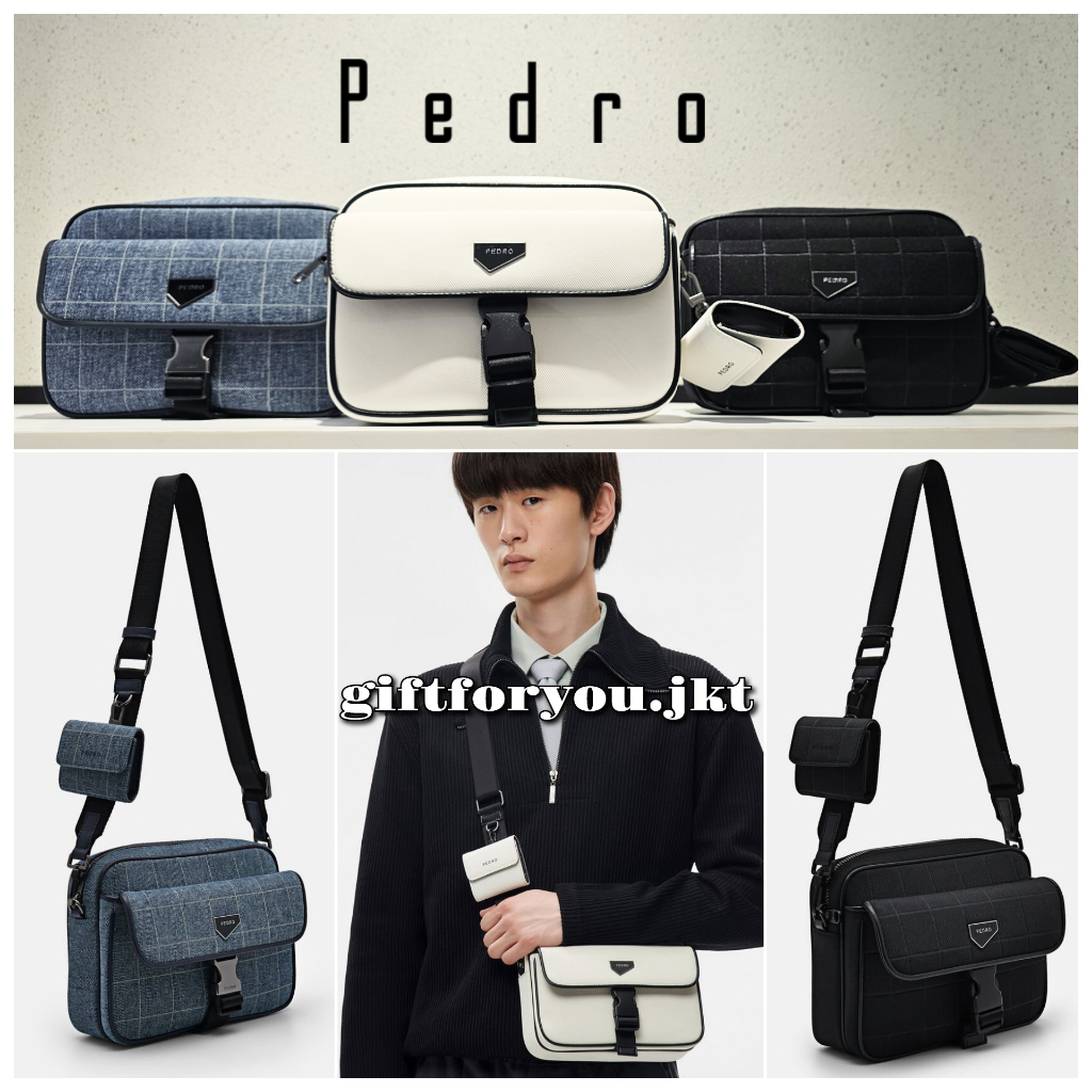 Tas Selempang Pedro Taper Compact Sling Bag Crossbody Fashion Man Pria Laki-laki Cowok Casual Kasual