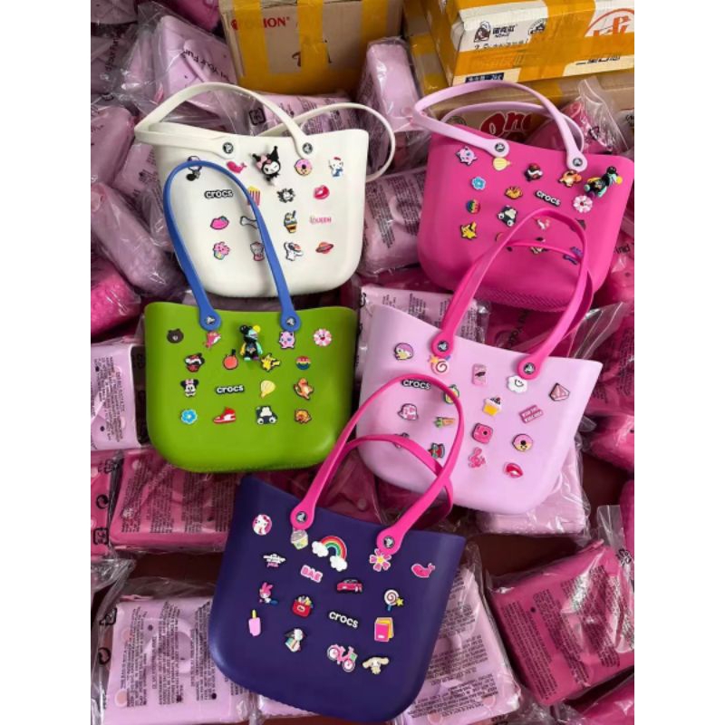 RK Tas Crocs Tote Bag/Crocs Handbag Tas Crocs Wanita/ Tas Wanita / Tas Crocs Bahan Eva