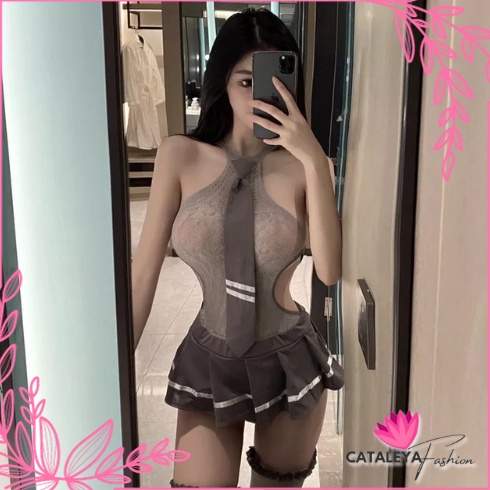 KODE U47A Cataleya Lingerie Sexy Cosplay Seragam sekolah Sailor Navy Rok Lipat Setelan JK Versi Kore